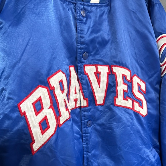 Majestic Blue Braves Varsity Jacket - Picture 3 of 5